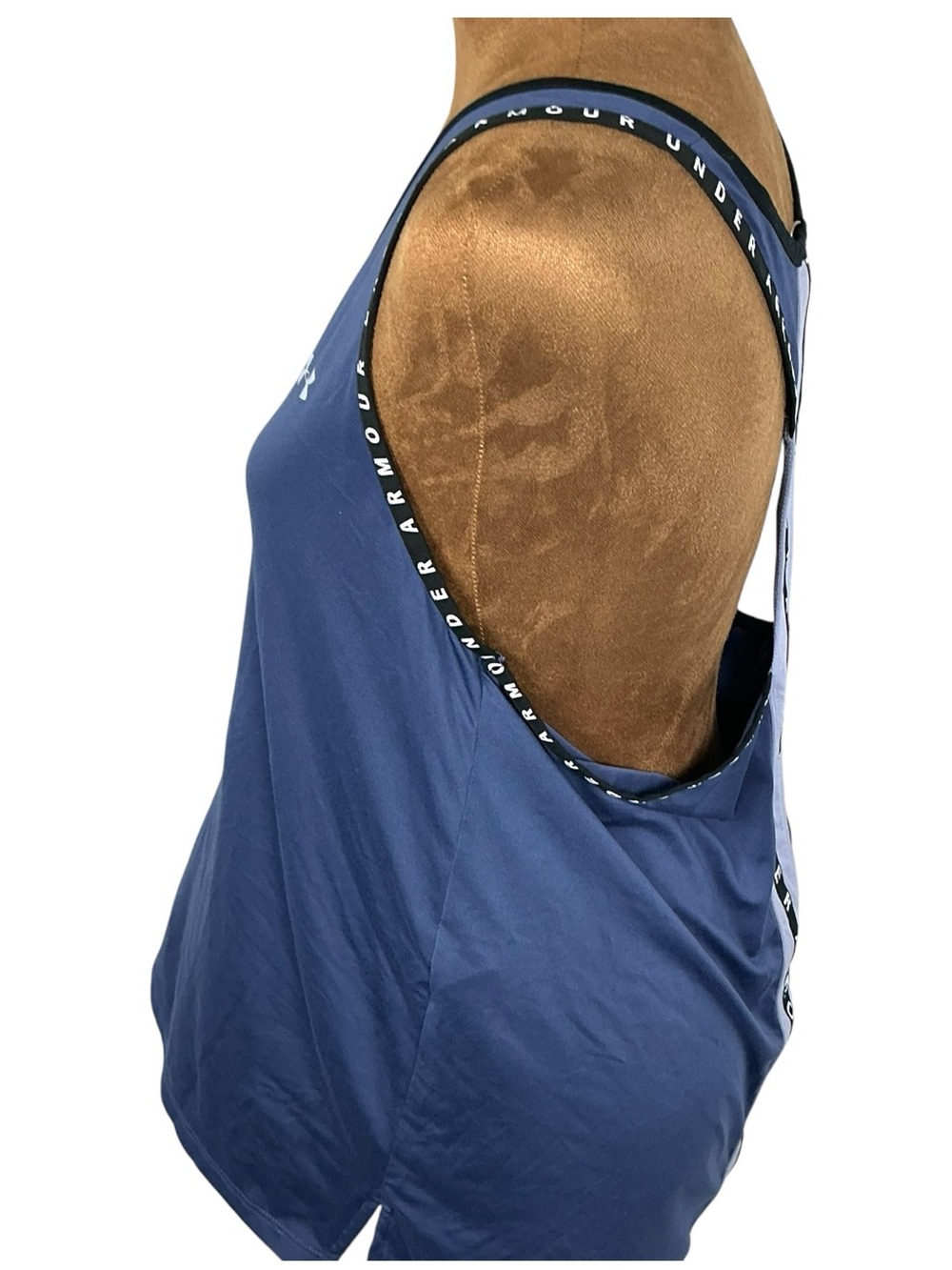 Under Armour Open Back Logo Strap Athletic Tank Top Blue Women's Large - Picture 8 of 11